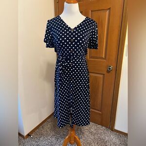 Monteau Women’s Button Down Belted Dress Size Medium